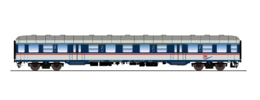 e36065 n-Wagen, H0, AB nrz 418.4, 80 31-33 453-2, 1./2. Kl, TRI Ep. VI, weiß-blau-grau, DC