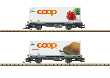 L45889 Containerwagen Set COOP RhB