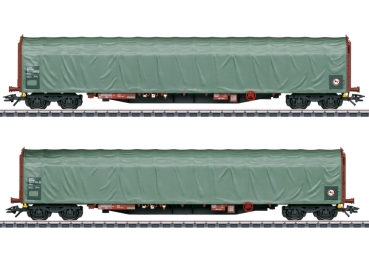 47114 Schiebeplanenwagen-Set DSB