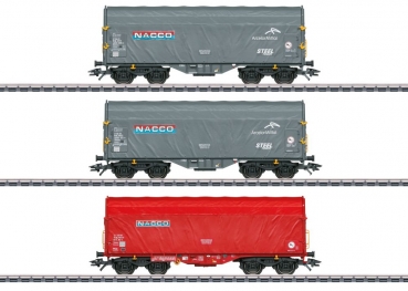 47224 Schiebeplanenwagen-Set Nacco