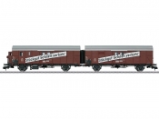 58822 Güterwagenpaar Leig-Einheit Gllh III der DB mit Aufschrift 'Stückgut-Schnellverkehr'